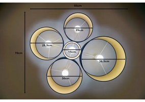 Duolla - Stropné svietidlo ROLLER PENTO 5xE27/60W/230V modrá