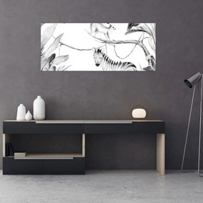 Obraz - Akvarelová džungľa (120x50 cm)