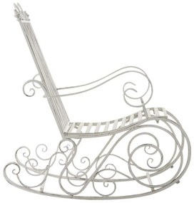 Kovové hojdacie kreslo Smile (SET 2 ks) - Biela antik