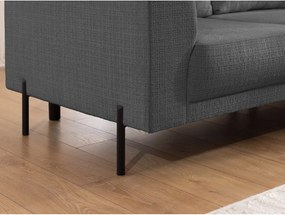 Tmavosivá ženilková rohová pohovka (pravý roh/do L) Mauris – Ropez