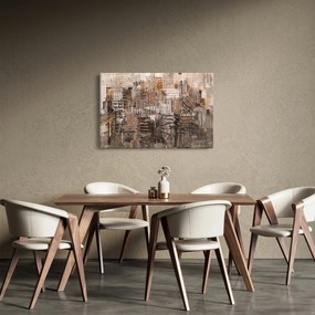 Obraz - Abstrakcia v hnedých tónoch (90x60 cm)