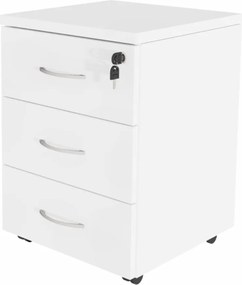 Biely kontajner pod písací stôl na kolieskach BP89
