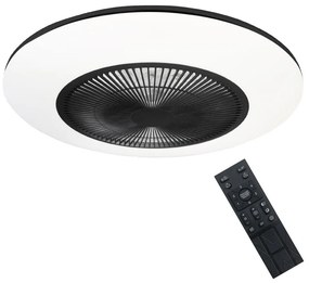 Milagro LED Stmievateľné stropné svietidlo s ventilátorom ARIA LED/38W/230V čierna/biela +DO MI1953