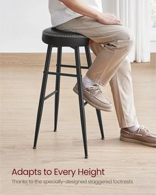 Kolekcia EKHO – Súprava barových stoličiek 2 ks, čierna farba