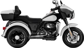 JOKOMISIADA Veľký akumulátorový motorkový chopper pre deti PA0254 biely