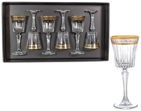 BOHEMIA PRESTIGE DORATO POHÁR NA VÍNO 230ML SADA 6 KS