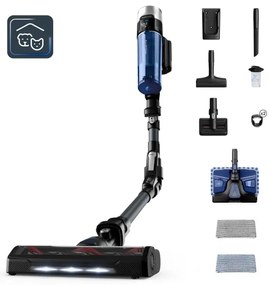 Rowenta - Tyčový vysávač X-FORCE FLEX ANIMAL AQUA AUTO 4v1 250W/230V čierna/modrá