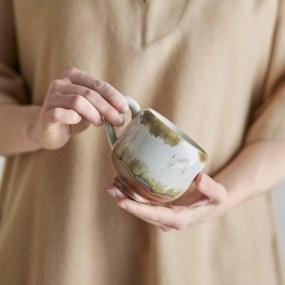 Bloomingville Kameninový hrnček Jade Nature 200 ml