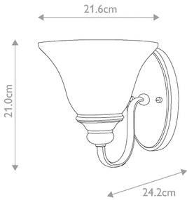 Hinkley - Nástenné svietidlo CELLO 1xE27/60W/230V