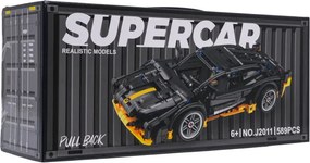 Stavebnica auta SUPERCAR No.J2011 čierna - 589 dielikov