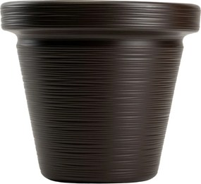 PLASTOVÝ KVETINÁČ SRTIA RIFLO 39X34 CM TMAVOHNEDÁ