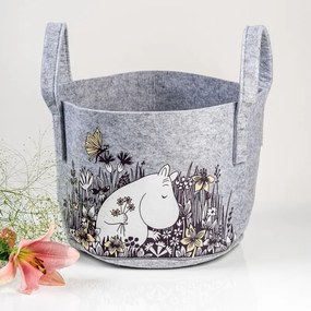 Úložný kôš Moomin Flower field 17l, sivý