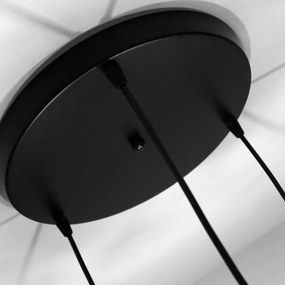 Candellux Čierno-hnedý závesný luster Aspa pre žiarovku 3x E27 s guľatou základňou 33-00613
