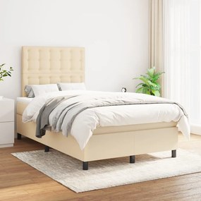 Boxspring posteľ s matracom krémový 120x200 cm látka 3142086