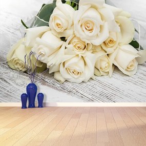 Fototapeta Vliesová Biele ruže 416x254 cm