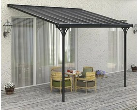 Pergola Rojaplast Bruce F 436x305x240/285 cm sivá