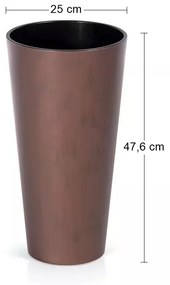 Plastový kvetináč DTUS250C 25 cm - hrdzavá