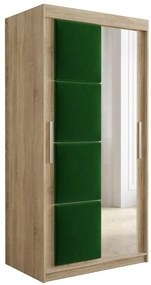 Skriňa Tapi 100 Dub Sonoma/zelená