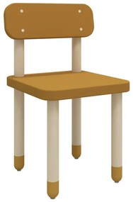 Flexa Detská stolička s operadlom Dots Horčicová
