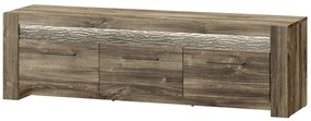 Televízny stolík Belveder 25 158 cm s LED osvetlením dub Stirling