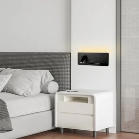 Immax 08287L-LED Nástenné sviet. s pol., USB a bezdr. nab. LED/3W/230V + LED/3W