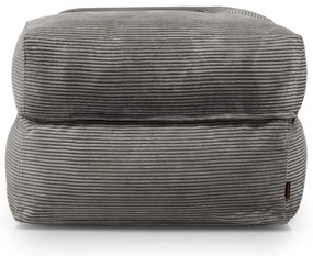 Tmavosivý menčestrový sedací vak MooG – SLOWDOWN