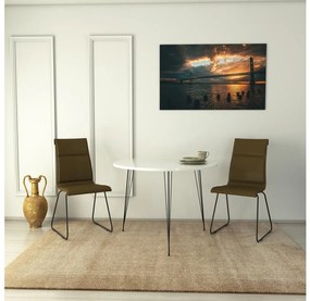 Asir Jedálenský stôl SANDALF 75x90 cm biela AS1305