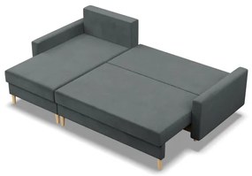 Rohová rozkladacia sedačka BLANK Elegant tmavosivá