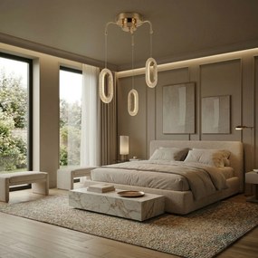 Toolight Rea, ZÁVESNÉ STROPNÉ LED SVIETIDLO G173-3CP GOLD, OSW-07817