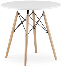 Jedálenský stôl 80 cm biely