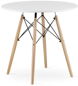 Jedálenský stôl 80 cm biely