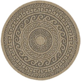 Koberce Breno Kusový koberec COMILLA kruh 887 Black , béžová,160 x 160 cm