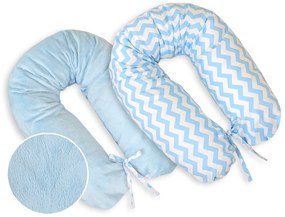 Bobono Relaxačný vankúšik- obojstranný-Simple chevron blue