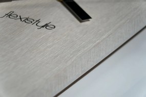 Dekorstudio Kovové hodiny s dubovým drevom LOFT OVAL dub bielený