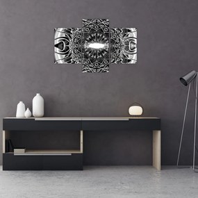 Obraz čiernobielych ornamentov (90x60 cm)