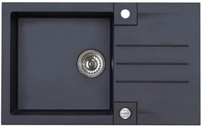 ALVEUS SETA23201 - Kuchynský drez ROCK+drezová batéria MINTAS 34 cm granit/čierna