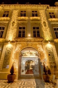 DECOLED Svetelný záves LED, 1x5 m, teplá biela s bleskom, 500 diód, IP67