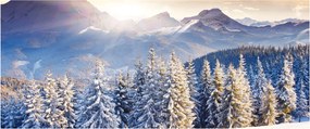 Obraz - Horská krajina v zime (120x50 cm)