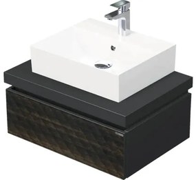 Skrinka do kúpeľne s umývadlom Intedoor DESK 3D hnedá 70,5 x 44,4 x 50,2 cm DE 54 3D 70 STORM 1Z LR29