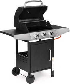 Záhradný plynový gril 10,2 KW, veľký rošt, 3 horáky, teplomer, redukcia MultiGarden