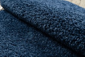 Dywany Łuszczów, Kusový koberec Berber 9000 navy kruh, 120x120 (priemer) kruh, modrá, obývacia izba