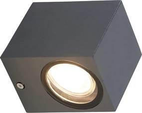 Moderná nástenná lampa tmavosivá IP44 - Baleno