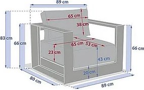 Hliníkové kreslo MADRID rotačné (antracit)