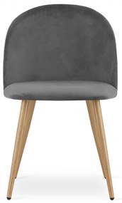 Jedálenská stolička BELLO zamatová tmavosivá