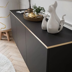 Komoda BOSTON čierna 160cm