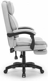 Ergonomická kancelárska stolička HC-1031 s podnožkou - sivá
