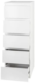 Livarno home Komoda Genf s 5 zásuvkami, biela  (850000442)