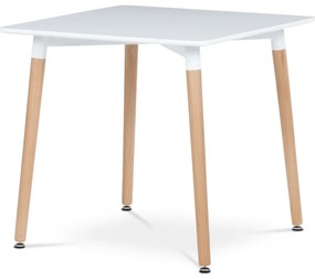 Jedálenský stôl 80 x 80 cm, biela