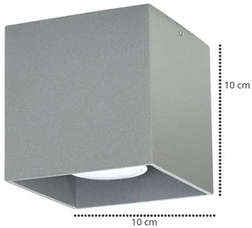 Stropné svietidlo Cube, 1x kovové tienidlo (výber z 3 farieb)