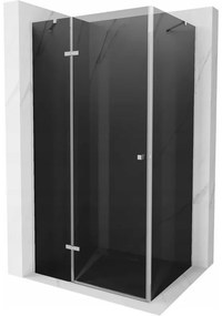 Mexen Roma sprchová kabína, kyvné dvere 110 x 70 cm, grafitová čierna, chrómová - 854-110-070-01-40